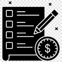 financial statement, balance sheet, income statement, cash flow icon svg