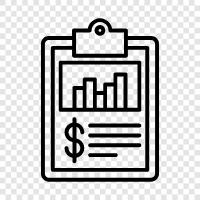 financial statement, income statement, balance sheet, cash flow statement icon svg