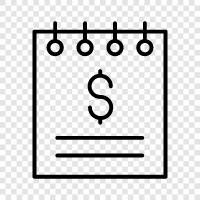 financial statements, statements of financial position, balance sheet, income statement icon svg