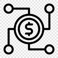 financial technology, fintech, blockchain, bitcoin icon svg