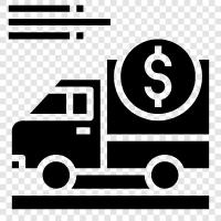 financial truck, money transfer truck, financial transfer truck, money courier truck icon svg