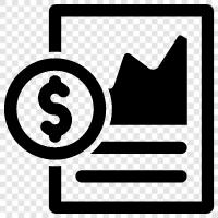 financials, balance sheet, income statement, cash flow icon svg