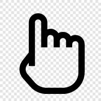 Finger, Fingerabdrücke, ein Finger symbol