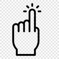 finger gesture, hand gesture, mouse gesture, touchscreen gesture icon svg