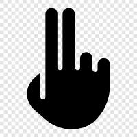 finger, middle finger, index finger, thumb icon svg