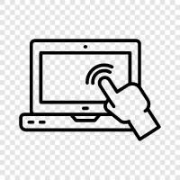 Finger, Touchpad, Touchscreen, kapazitive Berührung symbol