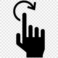 finger turn, rotate fingers, rotate hand, Finger rotate icon svg