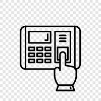 fingerprint machine, fingerprint scanners, fingerprint reader, security icon svg