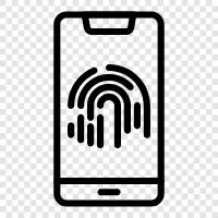 fingerprint scanner, biometric, security, authentication icon svg
