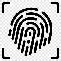 fingerprint scanner, fingerprint recognition, biometric, security fingerprint icon svg
