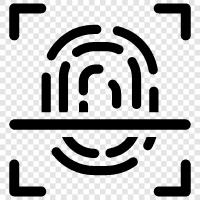 FingerabdruckScan, HandabdruckScan, Sicherheit symbol