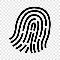 fingerprinting, criminal, law enforcement, identification icon svg