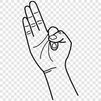 Fingerabdrücke, Mittelfinger, Ringfinger, kleiner Finger symbol