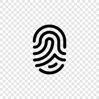 fingerprints, prints, identification, criminal record icon svg