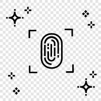 Fingerabdrücke, biometrisch, Identifikation, Fingerabdruck symbol