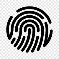 fingerprints, prints, identification, criminal icon svg