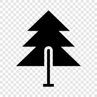 fir, artificial tree, prelit tree, Walmart tree icon svg