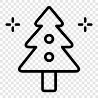 fir, Christmas, needles, trees icon svg