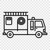 Fire Department, Ambulance, Rescue, EMS icon svg