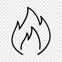 Feuer, brennen, inferno, Hölle symbol