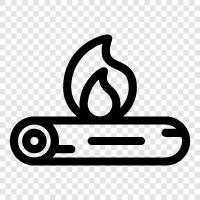 Feuer, Kochen, im Freien, Camping symbol