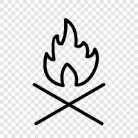 fire, camping, outdoors, star gazing icon svg