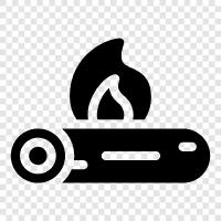 Feuer, Kochen, Braten, Camping symbol