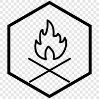 fire, cooking, barbecue, campfire icon svg