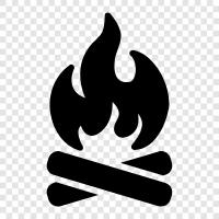 fire, burning, pyre, bonfire icon svg