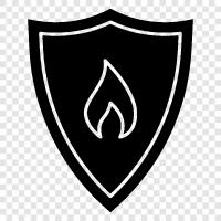 Brandschutz, Brandbekämpfung, Feuerlöscher, Feueralarm symbol