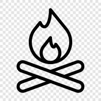 fire, cooking, roasting, smores icon svg