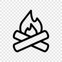 Fire, Cooking, S mores, Roasting icon svg
