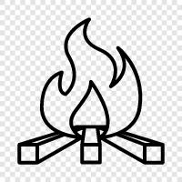 fire, burning, pyre, flames icon svg