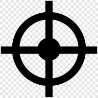 firearms, guns, shooting range, target icon svg