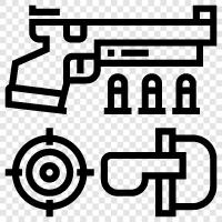 огнестрельное оружие, безопасность огнестрельного оружия, контроль за оружием, стрельба Значок svg