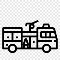 firefighters, truck, engines, rescue icon svg