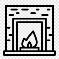 Kamin Mantel, Kamin Werkzeuge, Kamin Bildschirme, Kamin Einsätze symbol