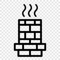 fireplace, fireplace chimney, fireplace flue, fireplace liner icon svg