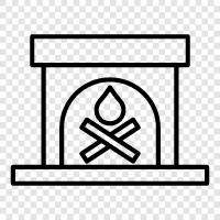 fireplaces, fireplaces for sale, fireplaces for remodeling, fireplace icon svg