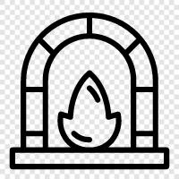 fireplaces, firewood, wood, hearth icon svg