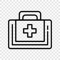 first aid kit, travel kit, sports kit, doctor kit icon svg