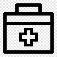 first aid supplies, emergency first aid kit, first aid kit icon svg