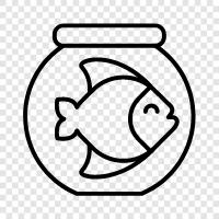 fish bowl plants, fish bowl icon svg