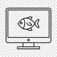 fishing, salt water, fresh water, salmon icon svg