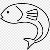 fischen, fangen, essen, kochen symbol