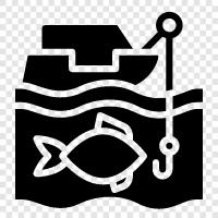 fishing vessel, fishing boat charter, fishing boat hire, fishing boat prices icon svg