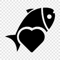 fishy love, fresh water fish, salt water fish, fish love icon svg