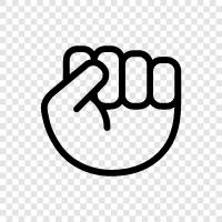 fist, clenched fist, symbol, rebels icon svg