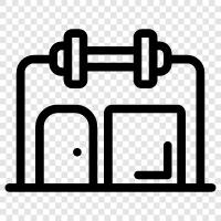 fitness, health, aerobics, weights icon svg