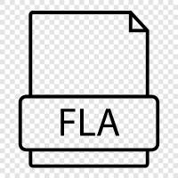 fla, file, pdf, document icon svg